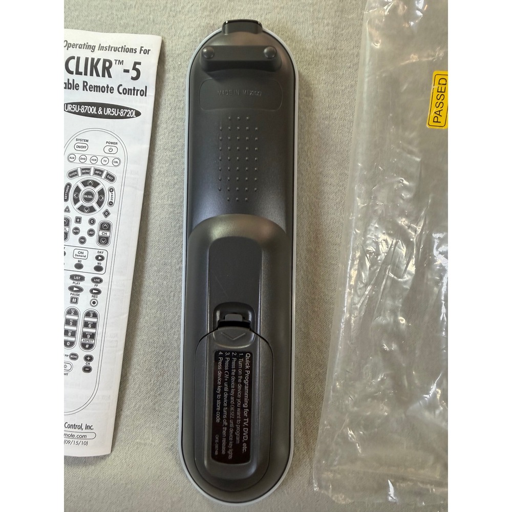 Atlantic Broadband CLIKR-5 UR5U-8700L-AB Cable Remote Control Manual - Picture 6 of 9